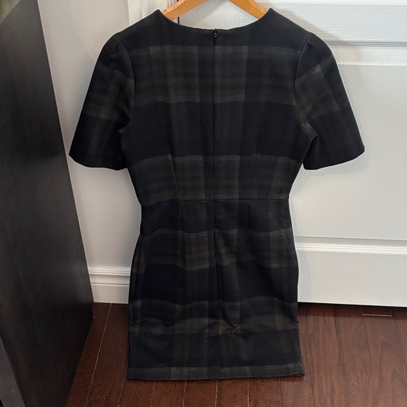 RW &CO Black and Green Plaid Midi Dress - Picture 2 of 5